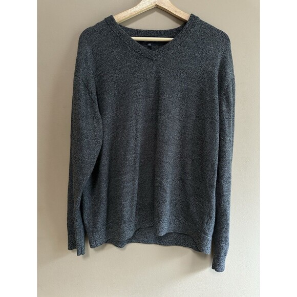 Hart Schaffner 100% Merino Wool Sweater Men's 2XB Charcoal Preppy Quiet Luxury - Picture 1 of 8